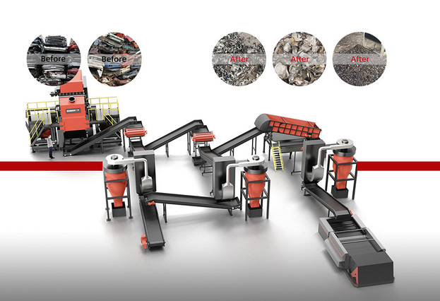 ENERPAT カーシュレッダー洗浄および乾燥システム