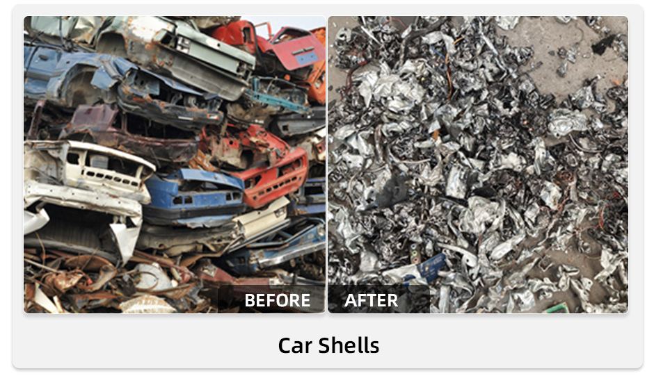 二軸油圧式鋼破砕機