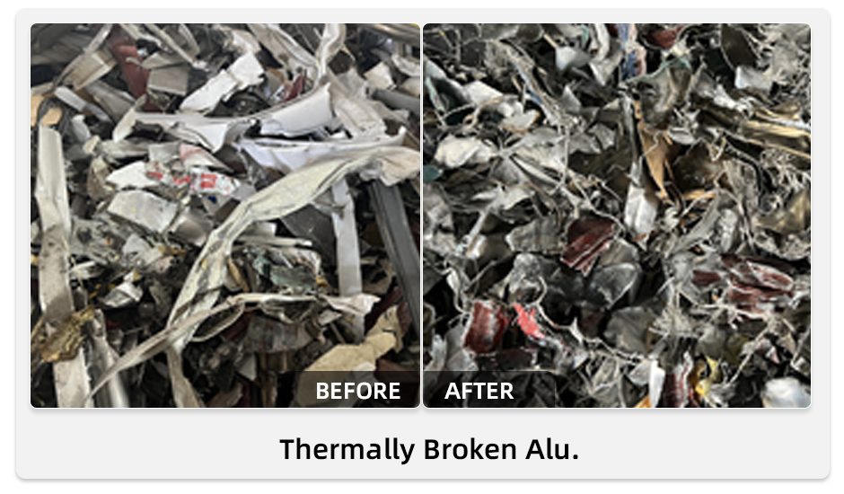 熱で壊れたアルミ。